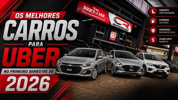 Os melhores carros para Uber no primeiro semestre de 2026