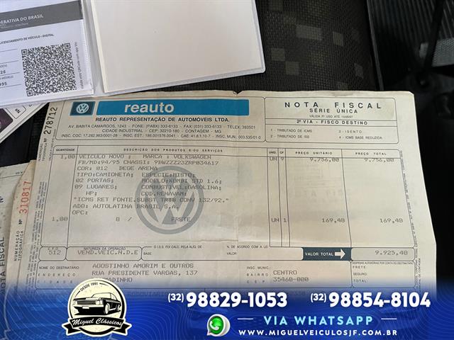 VOLKSWAGEN KOMBI STANDARD/ LUXO/ SÉRIE PRATA 1995